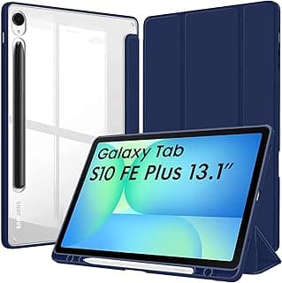 جراب لهاتف سامسونج Galaxy Tab S10 FE Plus مقاس 13.1 بوصة مع [حامل قلم]، يدعم النوم/الاستيقاظ التلقائي - كحلي