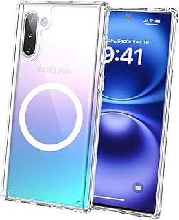 جراب مغناطيسي شفاف لهاتف سامسونج Galaxy Note 10 مقاس 6.3 بوصة، متوافق مع MagSafe، مضاد للصدمات والاصفرار، غطاء TPU PC يدعم الشحن اللاسلكي