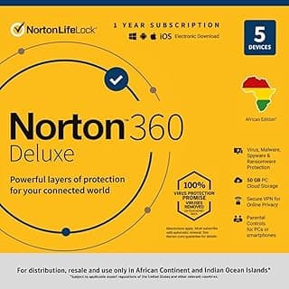 Norton LifeLock 360 Deluxe 50 GB | 1user | 5 devices | 1 year [Digital Code]