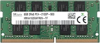 وحدة ذاكرة ترانسيند من هاينكس، بسعة 8 جيجيابايت، DDR4 2133 ميجاهرتز، 260 دبوس SO-DIMM، لون أخضر، موديل HMA41GS6AFR8N-TF