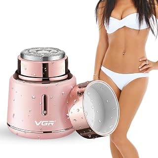 VGR V-737 Professional Rechargeable shaver fully waterproof (IPX5), Portable, Painless & Cordless Shaver for women with USB charger & LED Indicator | 500mAh lithium battery | 1 Year Warranty (Pink)