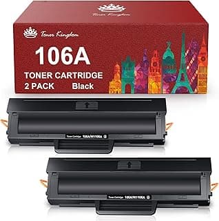 تونر كينغدوم خراطيش حبر بديلة 106A متوافقة مع اتش بي 106A W1106A لطابعة اتش بي ليزر 107a 107r 107w MFP 135a 135r 135w 135wg MFP 137fnw 137fwg (2 اسود، مع رقاقة)