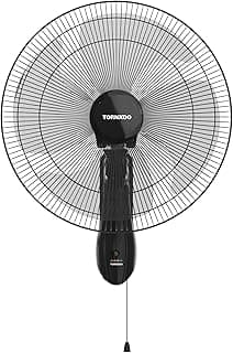 Tornado Wall Fan 18 Inch 4 Blades Black TWF-18