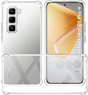 Case Compatible with Infinix Hot 60 Pro Plus Case Soft Transparent TPU + Silicone Bumper Reinforced Corner Full Camera Protection Transparent