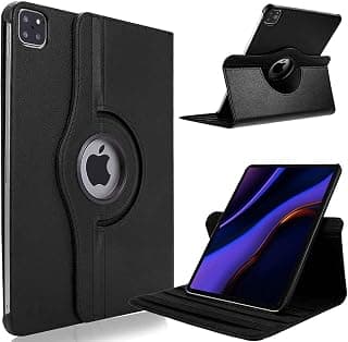 Dl3 Mobilak Protective Cover for iPad Pro 13 inch Case M5/M4 (2025/2024), 360° Rotatable Smart Stand, Leather Folio Flip Cover with Multi-Angle Viewing, Auto Wake Sleep (Black)