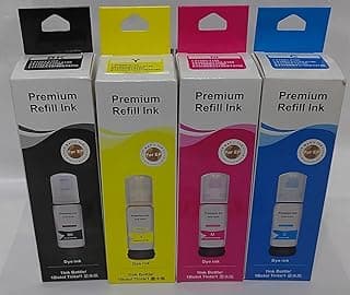Refill Ink for Eps.on 001,003,004,101,102,103,104,105,106,502,504,512, ET-2710 ET-2711 ET-2714 ET-2715 ET-2720 ET-2721 ET-2726 ET-2810 ET-2820 ET-2821 ET-2825 ET-2826 ET-4700 ET-4800