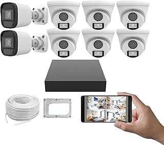طقم نظام مراقبة Uniview الاحترافي - 8 كاميرات (6 داخلية + 2 خارجية) بدقة Full HD مع هاردسك 2 تيرابايت - نظام أمان ذكي متكامل يعمل بال AI. ضمان الوكيل:01148649343