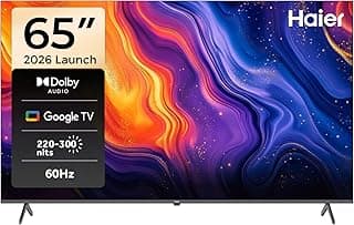 شاشة 65 بوصة 4K UHD سمارت جوجل TV، دولبي ديجيتال، وضع الألعاب VRR/ALLM، واي فاي 5 بلوتوث 5.1، نتفليكس/يوتيوب، عربي/انجليزي، نسخة مصر، أسود - H65K80EU