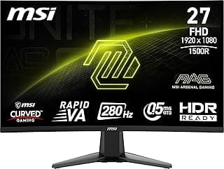 MSI شاشة العاب منحنية 27mag 276CXF 0.5 مللي ثانية 280 هرتز فل اتش دي رابيد في ايه HDMI DP ماج 276CXF