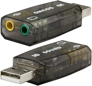 محول مقبس ميكروفون سماعة راس صوت بمنفذ USB 2.0 من ستار 5.1 قناة لاجهزة اتش بي وديل وايسر وتوشيبا والمزيد من اللابتوب والكمبيوتر