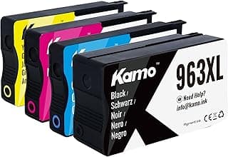 963XL (عبوة من 4) حبارات طابعة متعددة متوافقة مع HP 963 XL - لـ OfficeJet Pro 9010e, 9010, 9012e, 9012, 9015e, 9015, 9019e, 9022e