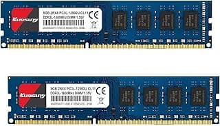 كويسوني مجموعة ذاكرة RAM 16GB 8GBX2 DDR3L-1600 Udimm PC3L-12800/PC3L-12800U 8GB CL11 240 دبوس 2RX8 ثنائي الرتبة غير ECC مخزن مؤقت 1.35 فولت/1.5 فولت ترقية وحدة للكمبيوتر المكتبي
