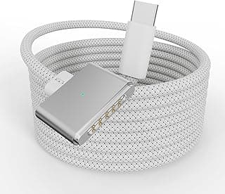 كابل USB نوع سي إلى منفذ مغناطيسي 3 متوافق مع كابل شحن ماج سيف من EGTPPJP، أبيض