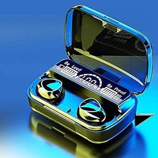 Earphone Charging boxwireless Earbuds Stereo Sports Waterproof with Microphone True Wireless Bluetooth Headset (Black Headphones Headset