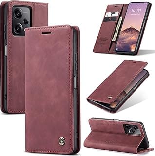 Compatible with redmi note 12 pro plus 5G (12 pro+) Case Multifunctional Horizontal Flip Leather Case, with Card Slot & Holder & Wallet for redmi note 12 pro plus 5G (12 pro+) (wine red)