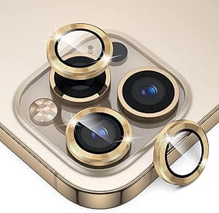Nopatia Camera Lens Protector for iPhone 11 Pro Max (6.5 Inch) 9H Tempered Glass with Durable Aluminum Frame, Full Protection Anti-Scratch Ultra Slim Design (Gold)