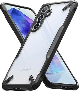 جراب Fusion-X لهاتف سامسونج Galaxy A55 5G، حماية قوية ضد الصدمات والخدوش - أسود