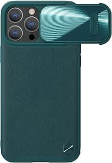 جراب CamShield جلد من سلسلة S مصمم لهاتف ابل iPhone 14 Pro Max - أخضر زاهي
