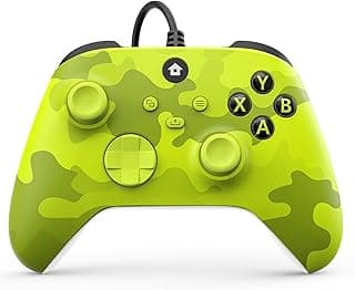 يد تحكم سلكية Deepzone لجهاز Xbox Series X|S، يد تحكم جيمنج، متوافقة مع Xbox One، Xbox Series X/S، ويندوز 7/8/10/11 لون كامو إلكتريك فولت