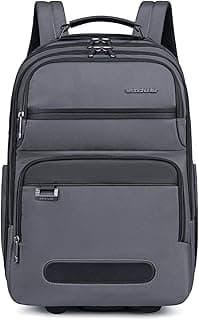 Arctic Hunter Professional Water-Resistant Rolling Backpack 19.5" Trolley Bag with 360° Opening, Laptop Compartment & Multi-Pockets for Business, Travel, School LG00656-1