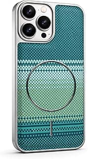Magnetic Carbon Fiber Texture Armor Case for iPhone 12 & iPhone 12 Pro (6.1") – Ultimate Impact Protection (Green)