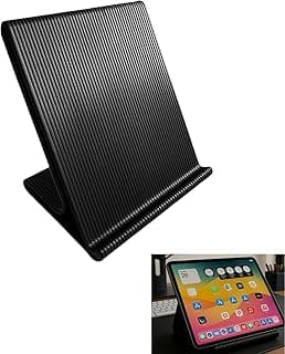 Adjustable Tablet Stand suitable for iPad & Phones – Non-Slip Holder for Desk, Office & Kitchen | Compatible with iPad Pro, Air, Mini, Samsung, Huawei & All Tablets – Sturdy & Sleek Design (Black)