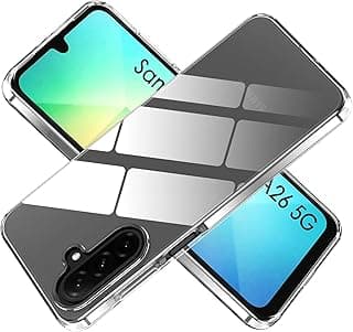 جراب شفاف ناعم لهاتف سامسونج Galaxy A26 5G، ممتص للصدمات، مقاوم للخدش، سيليكون، تصميم مثالي، شفاف كريستالي، سهل التركيب، نحيف للغاية