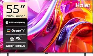 شاشة 55 بوصة 4K UHD سمارت جوجل تي في، معدل تحديث 60Hz، تقنية HDR10/HLG، فك تشفير Dolby Digital، تأثير صوتي dbx-tv، واي فاي وبلوتوث 5.1، نتفليكس/يوتيوب، نسخة مصر - H55K85GUX