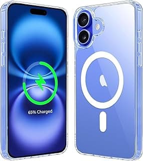 MagSafe Compatible iPhone 16 Case, Ultra Clear [Anti-Yellowing], Shockproof [Military Grade Protection], Magnetic Case for iPhone 16, MagSafe Clear