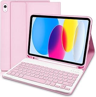 Keyboard for iPad 10th Generation 10.9 inch, Compatible with New 11th Generation (A16) 11 inch, Detachable Bluetooth Keyboard Cover with Pencil Holder for iPad 11/10 Gen, UK Layout-Pink