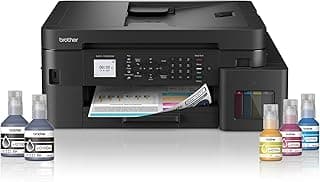 طابعة لاسلكية متعددة الإمكانات بخزان حبر MFC-T930DW للطباعة والمسح الضوئي التلقائي على الوجهين، وحدة تغذية تلقائية للمستندات مع شاشة تعمل باللمس واتصال بالشبكة بتصميم مدمج من براذر