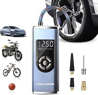 منفاخ إطارات محمول، ضاغط هواء سريع 150 PSI، مضخة هواء كهربائية قوية للسيارات مع شاشة LCD دقيقة، لاسلكي للسيارات/الموتوسيكلات/العجل/الكرات