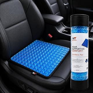 HT Medical Cooling Gel Chair Pad – Cellular Gel Pad for Pressure Diffuser, Ventilation, Office, Car, Long Sitting, Blue