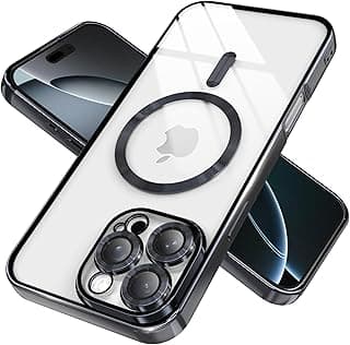 جراب مطلي لهاتف iPhone 11 Pro مع حماية لعدسة الكاميرا، جراب حماية نحيف مضاد للخدش والصدمات، مثالي للنساء والرجال، متوافق مع iPhone 11 Pro، أسود