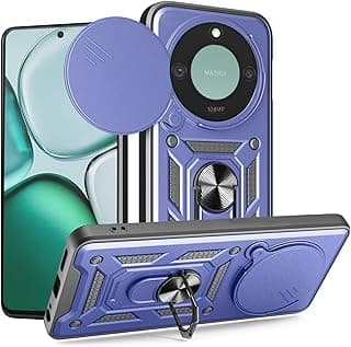 جراب حماية مقاوم للصدمات UNBLACK بفتحة كاميرا منزلقة TPU + PC متوافق مع Honor X9C Smart (أزرق)