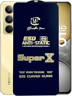 واقي شاشة زجاجي مقوى OG Super X ESD 9H، لهاتف اوبو، واقي شاشة أمامي مضاد للكهرباء الساكنة (Realme C75 4G)