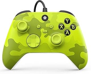 يد تحكم AnkhGiftShop متوافقة مع Xbox 360 / الكمبيوتر، تصميم بمسكة محسنة (تمويه أخضر)