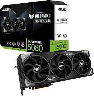 بطاقة رسومات للألعاب تي يو اف جيفورس RTX ™ 5080 16GB GDDR7 إصدار كسر سرعة المعالج (PCIe® 5.0، HDMI®/DP 2.1، فتحة 3.6، مكونات من الدرجة العسكرية، طلاء بي سي بي واقي، مراوح تقنية محورية)
