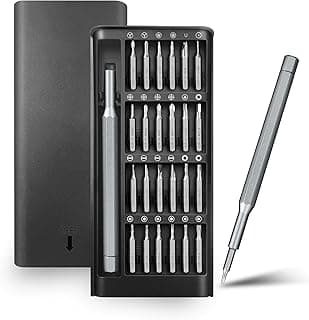 Precision Screwdriver Set 24-in-1 Professional Mini Magnetic Screwdriver Set for Fixing Electronics Mini Tool Kits for Computer Repair, Phone, Watch, Laptop, Eyeglass- Alloy Tool Steel
