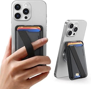 JOYROOM Magsafe Wallet Upgraded Magnetic Wallet for iPhone, Slim & Secure Card Holder for Phone Case Adjustable Stand with Holds 3 Cards Lightweight Compatible with iPhone 16/15/14/13 (Black)