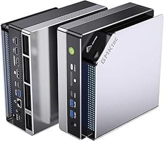 كمبيوتر ألعاب صغير EVO-X2 AI AMD رايزن ايه اي ماكس+ 395 (حتى 5.1GHz) كمبيوتر 64GB LPDDR5X 8000MHz (8GB*8)، 1TB PCIe 4.0 SSD، شاشة 8K أربع شاشات، واي فاي 7 وUSB 4، قارئ بطاقات SD 4.0 من جيه ام كيه تيك