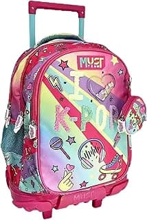Elementary School Trolley School Bag Must Team I Love K-Pop 3 Compartments