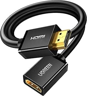كابل تمديد HDMI ذكر إلى أنثى، متوافق مع 4K لـ TV Stick، Roku Stick، PS5 PS4 PS3، مشغل Blu Ray، شاشات HDTV لابتوب وكمبيوتر - 1 متر
