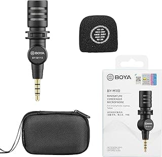 ميكروفون ميني شوتجن يعمل بنظام التوصيل والتشغيل للهواتف الذكية وكاميرات DSLR (TRRS)