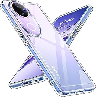 جراب شفاف لا يصفر لـ Vivo V50 5G، حماية عسكرية، مضاد للصدمات، مقاوم للخدش، جراب حماية شفاف، جراب موبايل نحيف