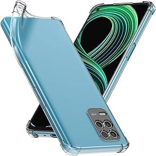 Clear Phone Case Cover for Realme 8 and Realme 8 Pro, Flexible Soft TPU Shockproof Cover, Anti-Scratch Protective Case, Reinforced Corners Transparent Cover
