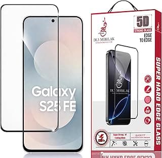 اسكرينة حماية زجاجية سامسونج Galaxy S25 FE، صلابة 9H مضادة للخدش، متوافقة مع الجرابات