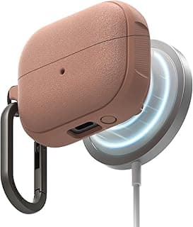 اونيكس جراب مغناطيسي [متوافق مع MagSafe] مصمم لسماعات سامسونج Galaxy Buds 3 Pro و Galaxy Buds 3، غطاء غير قابل للانزلاق ومقاوم للبصمات - مرجاني
