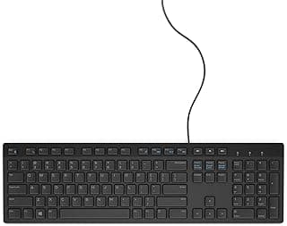 لوحة مفاتيح USB بسلك من ديل - KB216-BK-UK، أسود