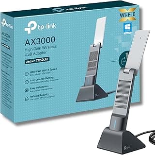محول USB لاسلكي عالي الكسب ارتشر من تي بي لينك TX50UH AX3000، أسود